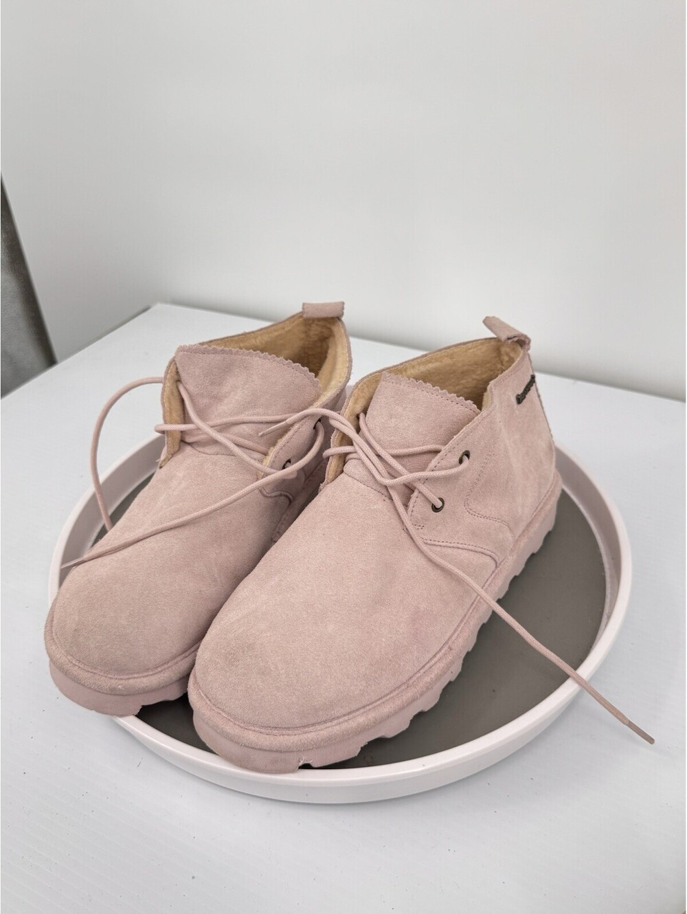 Bearpaw Women's Skye Suede Chukka Boots - Pale Pink - Size 12 - MINT
